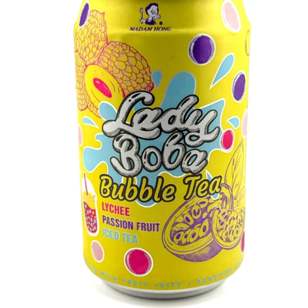 Lady Boba Bubble Tea Lychee, Passionfruit & Green Tea