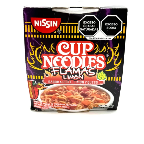 Nissin Cup Noodles Flames Limon Sabor A Chile, Limon Y Queso (Mexico)