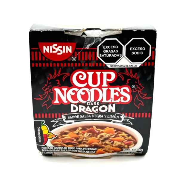 Nissin Cup Noodles Dark Dragon Salsa Negra Y Limon (Mexico)
