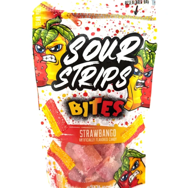 Sour Strips Bites Strawbango