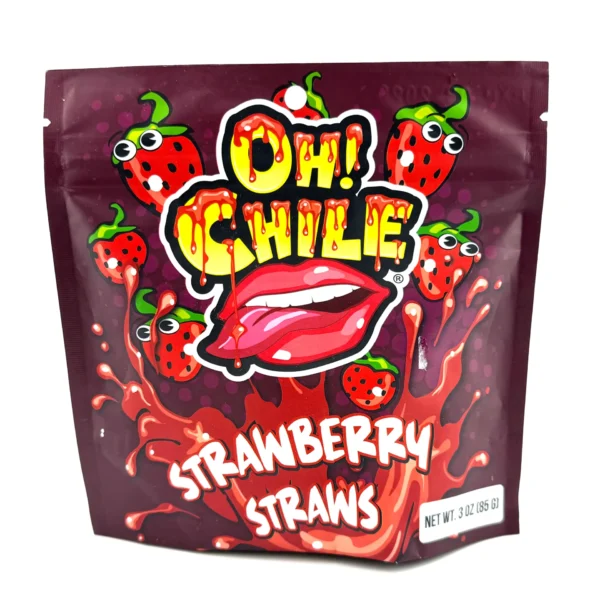 Oh! Chille Strawberry Straws " Gummies in mexican Spices & Sauce"