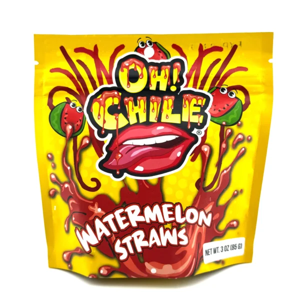 Oh! Chille Watermelon Straws " Gummies in mexican Spices & Sauce"