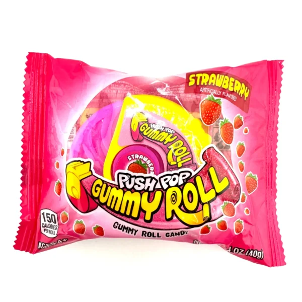 Push Pop Gummy Roll Strawberry