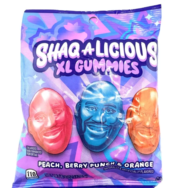 Shaq A Licious XL Gummies Peach, Berry & Orange