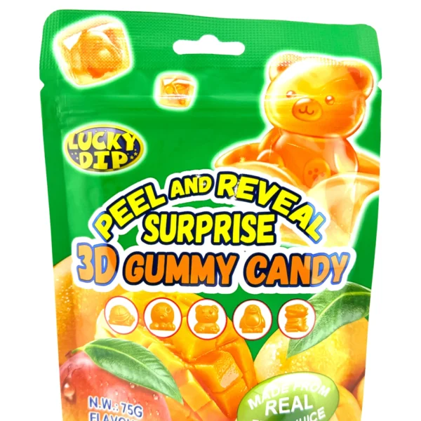 Lucky Dip 3D Peel & Reveal Gummy Candy Mango