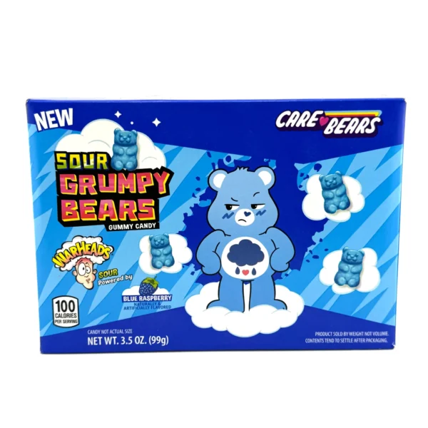 WarHeads Sour Grumpy Bears Blue Raspberry Gummy Candy