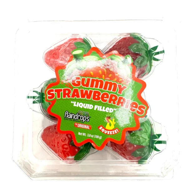 Raindrops Liquid Filled Gummy Strawberries