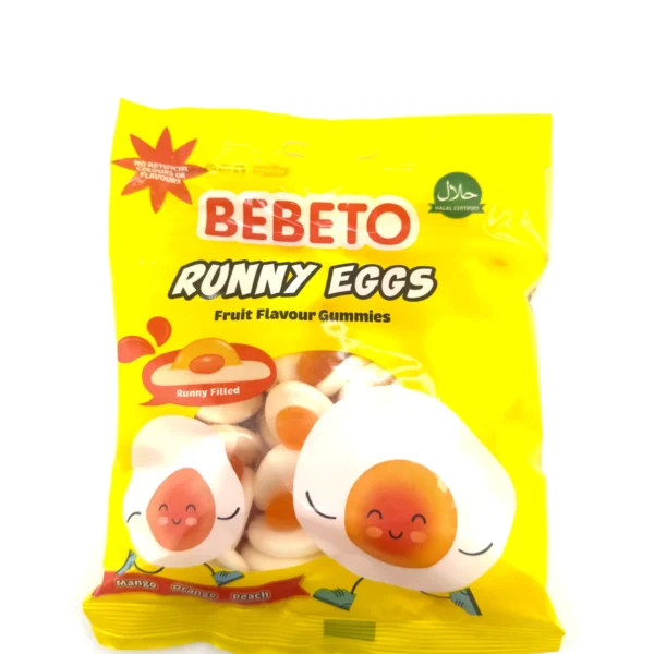 Bebeto Runny Eggs Fruit Flavored Liquid Filled Gummies