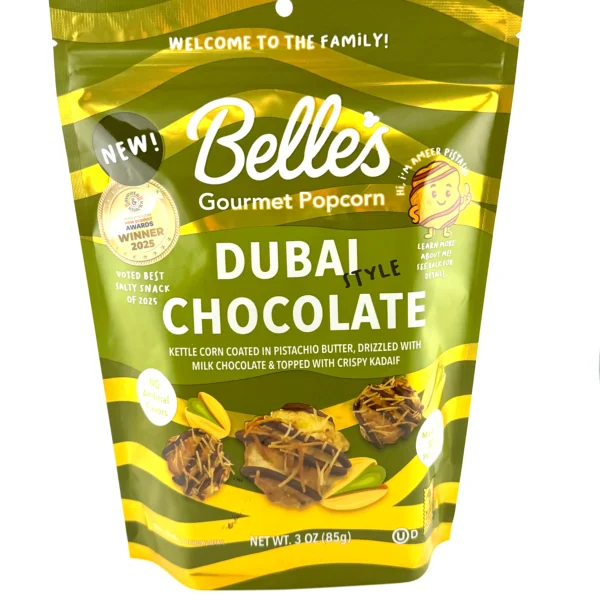 Dubai Chocolate Style Gourmet Popcorn