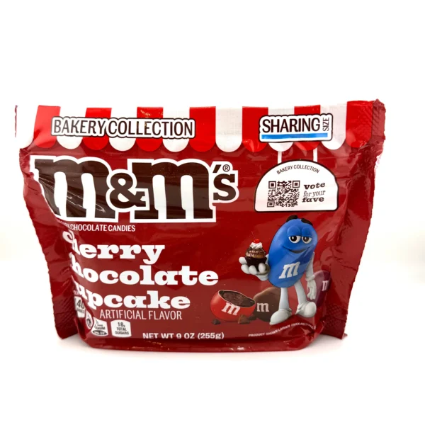 m&m’s Cherry Chocolate Cupcake Filled