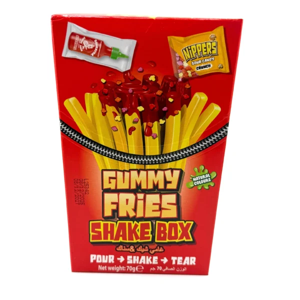 Gummy Fries with Sauce Shake Box
